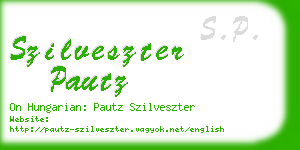 szilveszter pautz business card